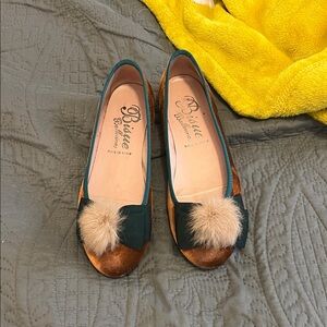 Bisue ballerina Women's Brown and Green Flats